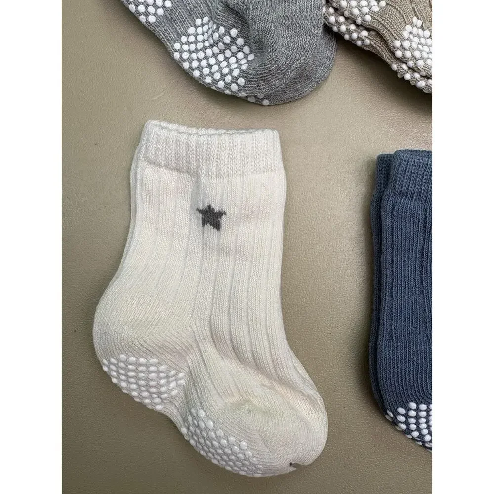 9 Pairs Toddler Grip Socks Anti Slip Ankle Socks Boys Cars Dinosaurs NWOT